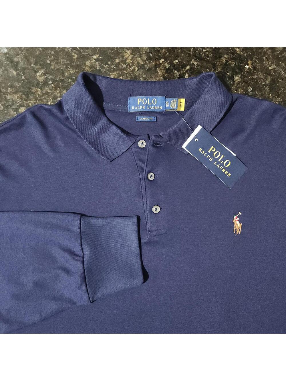 NWT Polo Ralph Lauren Flesh Pony Long Sleeve Classic Fit Preppy Money Mens XL